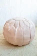Moroccan Leather Pouffe