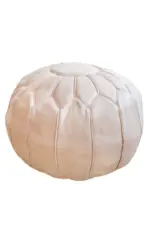 Moroccan Leather Pouffe
