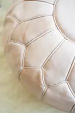 Moroccan Leather Pouffe