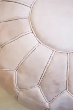 Moroccan Leather Pouffe