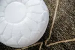Moroccan Leather Pouffe