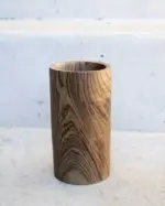 Small Walnut Wood Jar – Handmade Moroccan Wooden Pot