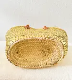 ✨ Golden Bullet Sequin Beach Bag – Handmade Moroccan Boho Tote (M Size) - Image 2