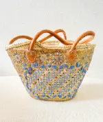 💜 Purple Embroidered Beach Bag – Handmade Moroccan Boho Tote (M Size) - Image 6