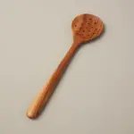 Teak Wood Skimmer Spoon – Handcrafted Natural Cooking Utensil (30.5cm)