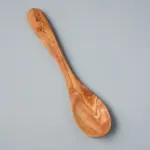 Long Olive Wood Cooking Spoon – Handcrafted Natural Wooden Utensil (29cm)