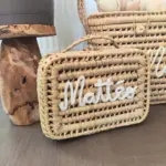 Personalized Handwoven Moroccan Storage Basket Case – Customizable Natural Valisette - Image 8