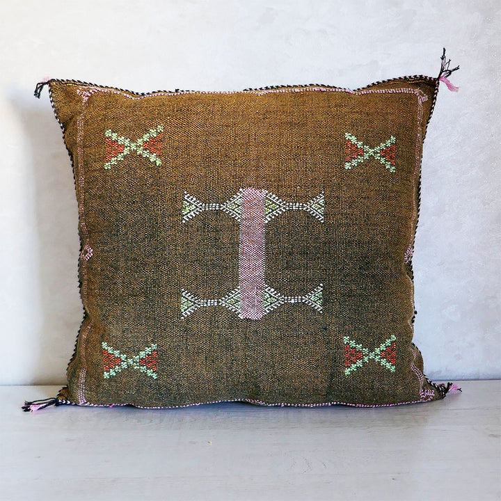 Handmade Cactus Silk Cushion Cover