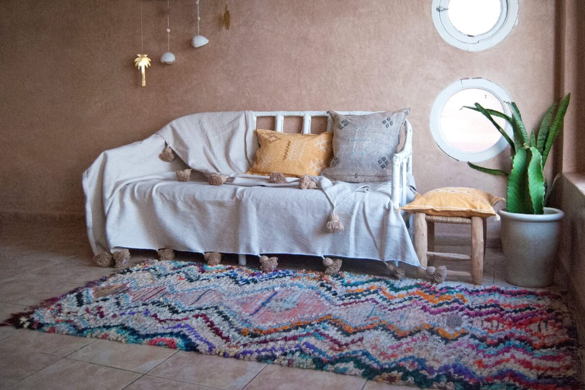 Handmade Cactus Silk Cushion Cover | Moroccan Sabra Pillow | Vintage Bohemian Berber Decor