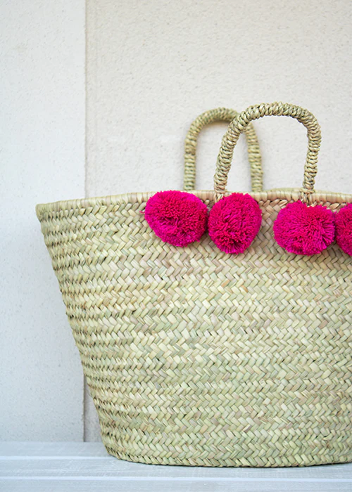 Basket with Pompons