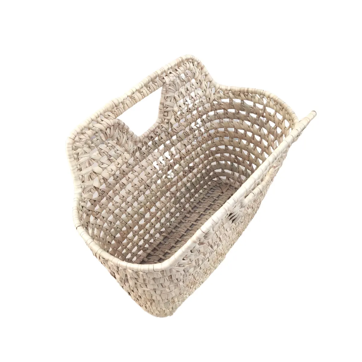 Porte-Revues en Fibres Naturelles – Vannerie Artisanale en Feuilles de Palmier 🌿 - Image 5