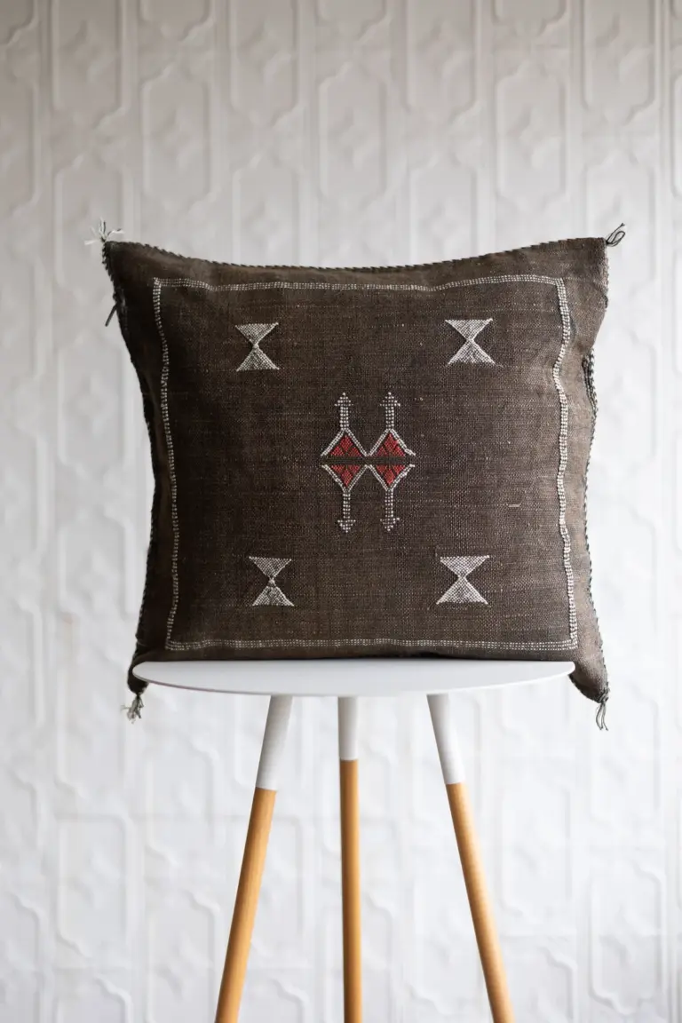 Handmade Cactus Silk Cushion Cover