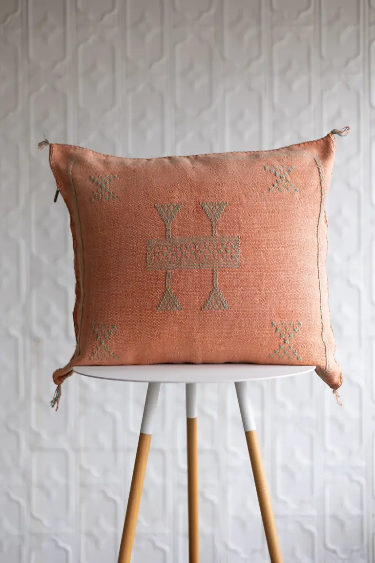 Handmade Cactus Silk Cushion Cover