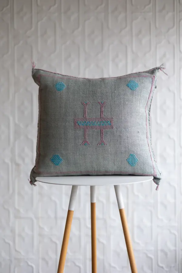 Handmade Cactus Silk Cushion Cover