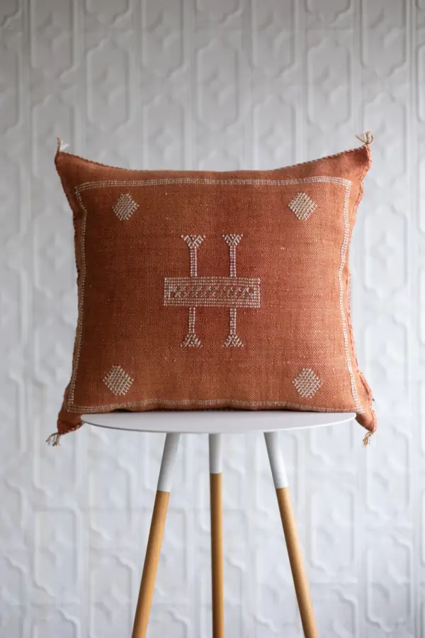 Handmade Cactus Silk Cushion Cover