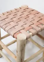 Handmade Leather Stool | Moroccan Boho Seating