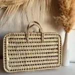 Handwoven Palm Leaf Suitcase – 40 cm Natural Storage Basket - Image 3