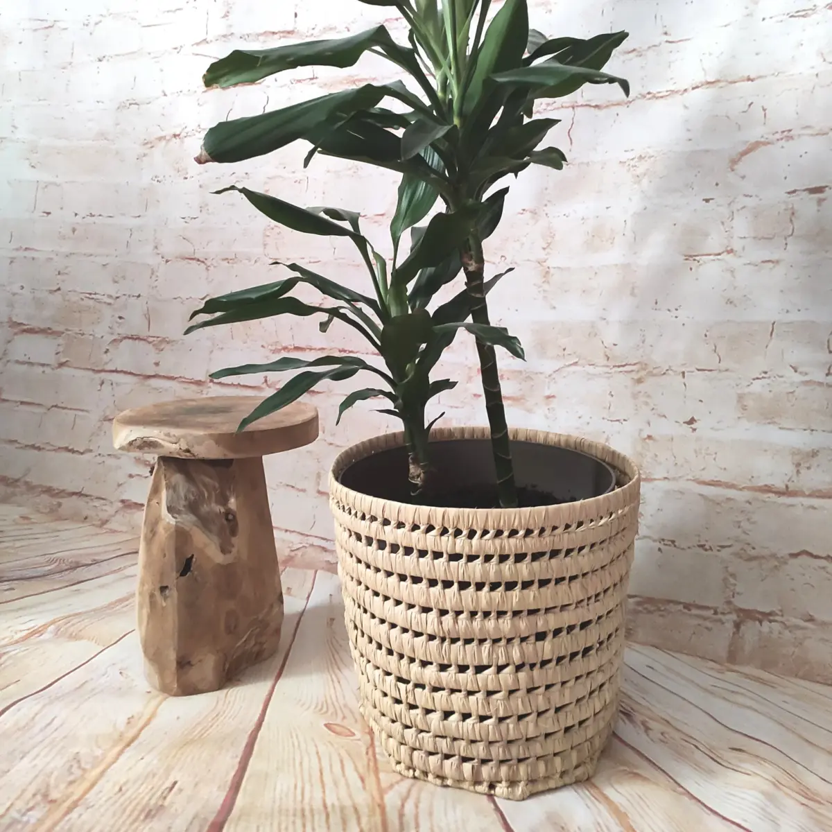 Handmade Round Palm Leaf Basket – XS, S, M, L | Natural Moroccan Storage - Image 6