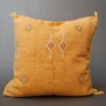 Handmade Cactus Silk Cushion Cover | Moroccan Sabra Pillow | Vintage Bohemian Berber Decor - Image 5