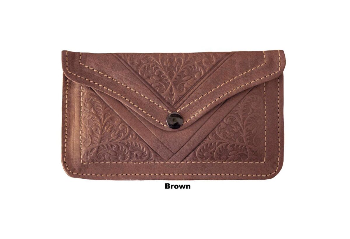 Moroccan Women’s Leather Wallet – Handcrafted Genuine Sheepskin - Image 3