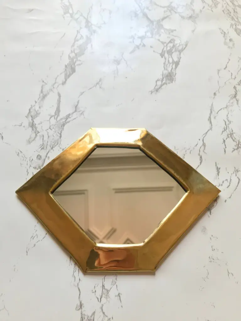 Set of 6 Moroccan Brass Wall Decorative Mirrors – Gold