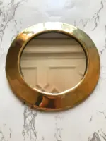 Set of 6 Moroccan Brass Wall Decorative Mirrors – Gold - Image 7