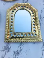 7 Moroccan Brass Wall Mirrors – Small Decorative Set - Image 8