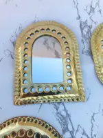 7 Moroccan Brass Wall Mirrors – Small Decorative Set - Image 6