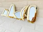 Set of 6 Handmade Moroccan Brass Wall Mirrors – Gold - Image 10