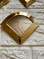Small Brass Moroccan Wall Mirrors – Gold Decorative Set - Image 5