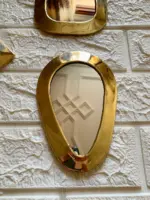 Small Moroccan Brass Mirrors – Gold Wall Decor - Image 4