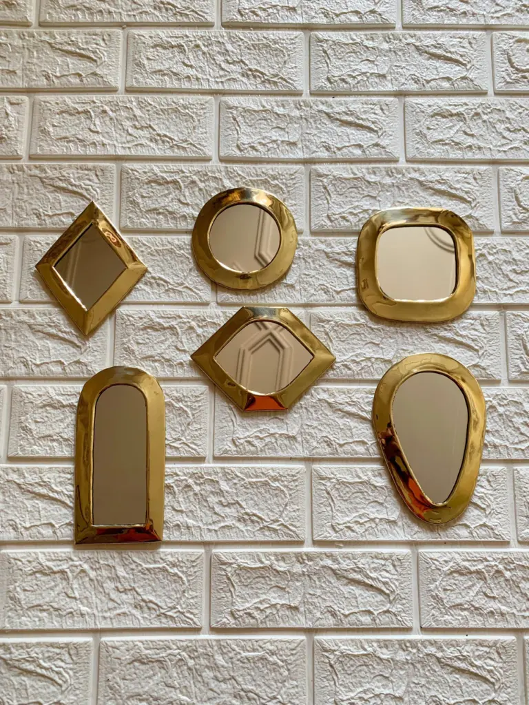 Small Moroccan Brass Mirrors – Gold Wall Decor