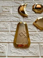 Small Moroccan Brass Mirrors – Decorative Gold Set - Image 5