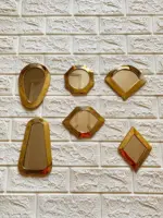 Set of 6 Moroccan Brass Mirrors – Gold Wall Decor
