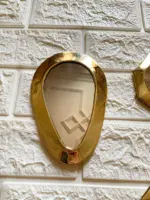 Set of 6 Small Moroccan Brass Decorative Mirrors – Gold - Image 4