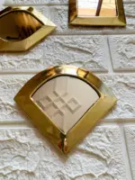 Gold Small Moroccan Brass Mirrors – Decorative Wall Set - Image 7