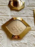 Gold Small Moroccan Brass Mirrors – Decorative Wall Set - Image 5