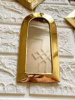Gold Moroccan Brass Wall Mirrors – Small Decorative Set - Image 7
