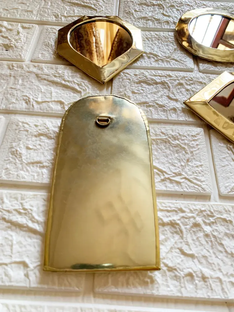 Gold Moroccan Brass Wall Mirrors – Small Decorative Set