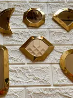 Small Moroccan Brass Mirrors – Decorative Gold Set - Image 3