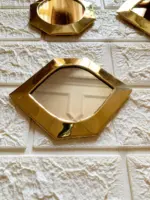 Set of 6 Moroccan Brass Mirrors – Gold Wall Decor - Image 6
