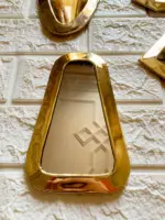 Set of 6 Moroccan Brass Mirrors – Gold Wall Decor - Image 5
