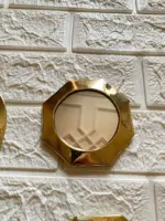 Set of 6 Small Moroccan Brass Decorative Mirrors – Gold