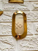 Set of 6 Small Moroccan Brass Decorative Mirrors – Gold - Image 5