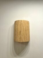 "Aya" Handwoven Raffia Wall Sconce – Natural Boho Light Fixture