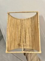 "Aya" Handwoven Raffia Wall Sconce – Natural Boho Light Fixture - Image 4