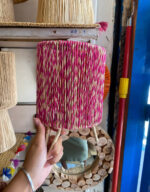Hakima Table Lamp – Handwoven Twisted Raffia Bedside Light - Image 4