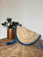 Handmade “HILAL” Palm Leaf Waist Bag – Moroccan Artisan Craft, Lightweight & Boho Chic, Zipper Closure