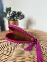 Handmade “HILAL” Palm Leaf Waist Bag – Moroccan Artisan Craft, Lightweight & Boho Chic, Zipper Closure