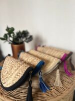 Handmade “HILAL” Palm Leaf Waist Bag – Moroccan Artisan Craft, Lightweight & Boho Chic, Zipper Closure